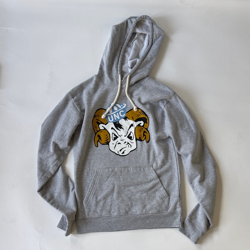LIKE NEW UNC Tar Heels Ram Fleece Hoodie | Gray Size Small | Super Soft